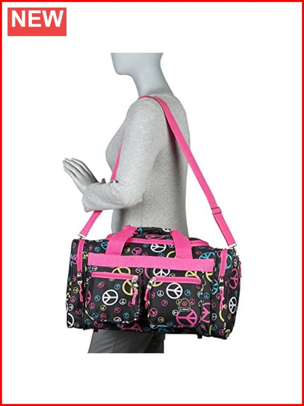 Heavy Duty Polyester Duffel Bag with Zippered Compartments